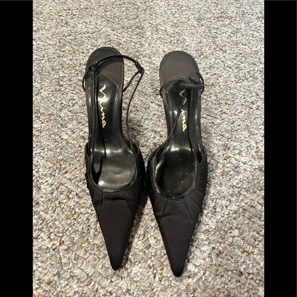 Black Open High Heels - Picture 1 of 2